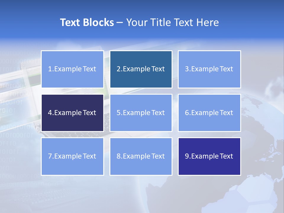 Illustration Business Blue PowerPoint Template