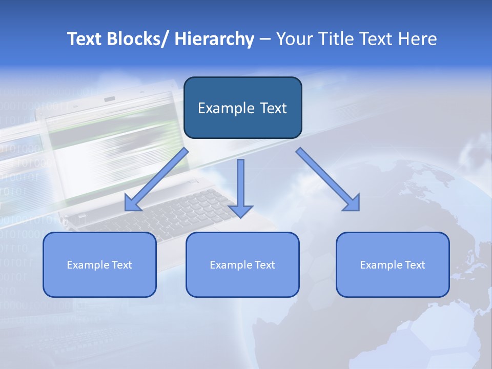 Illustration Business Blue PowerPoint Template