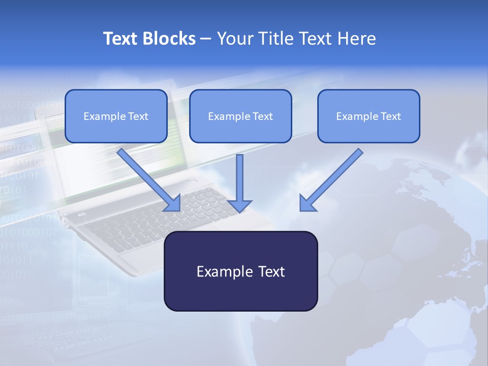 Illustration Business Blue PowerPoint Template