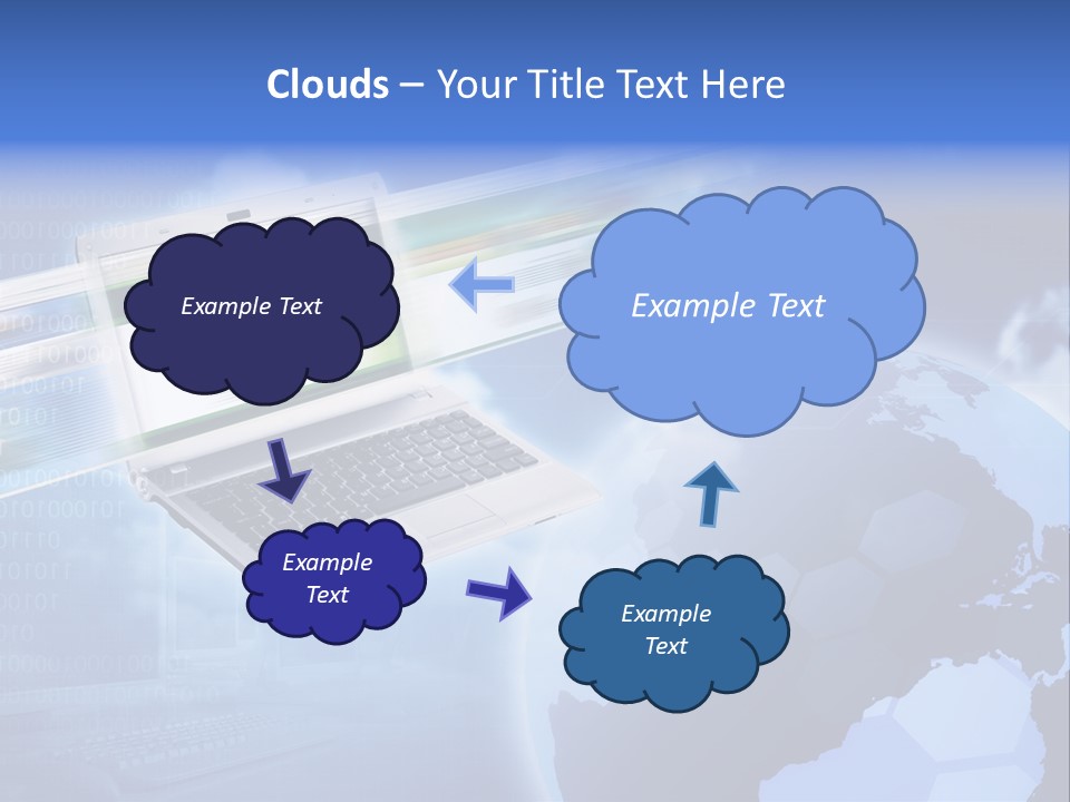Illustration Business Blue PowerPoint Template