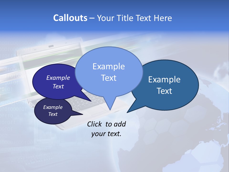 Illustration Business Blue PowerPoint Template