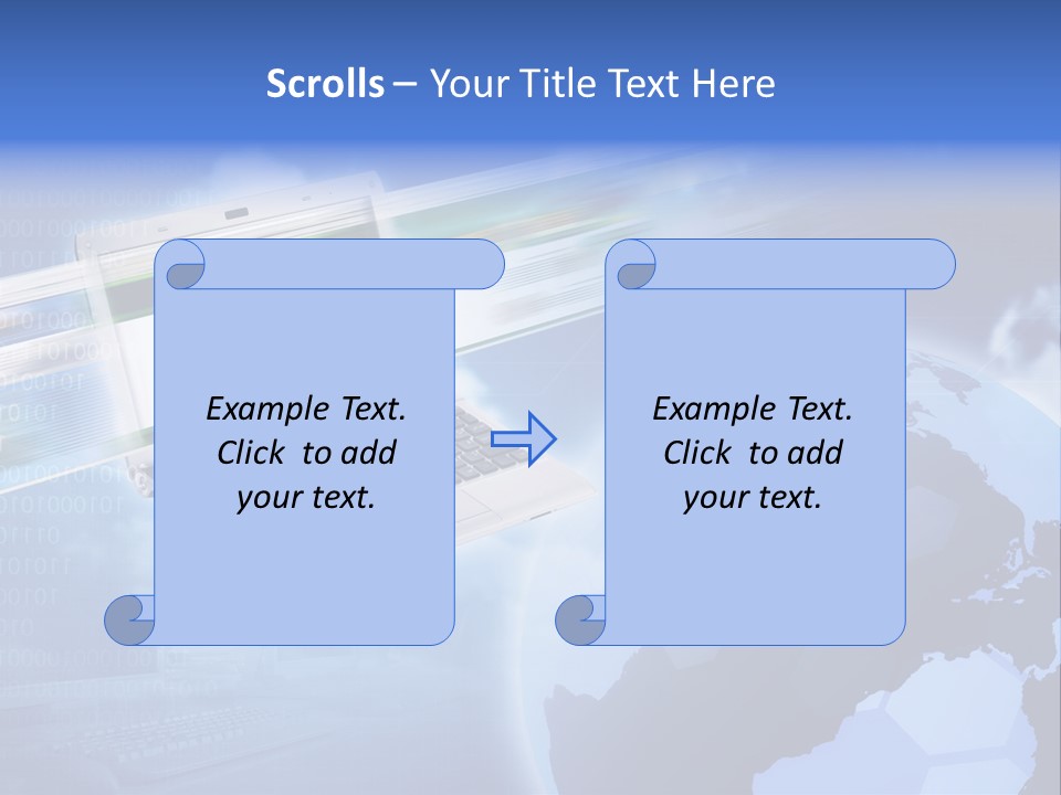 Illustration Business Blue PowerPoint Template