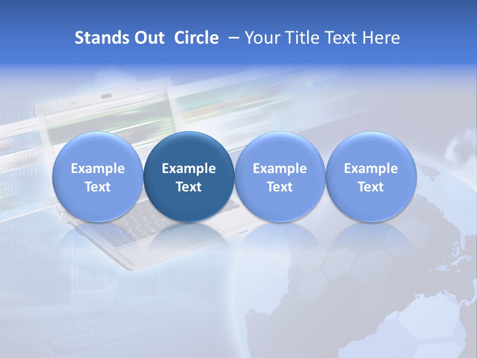 Illustration Business Blue PowerPoint Template