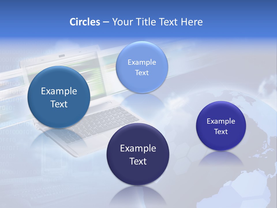 Illustration Business Blue PowerPoint Template