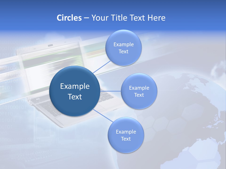 Illustration Business Blue PowerPoint Template