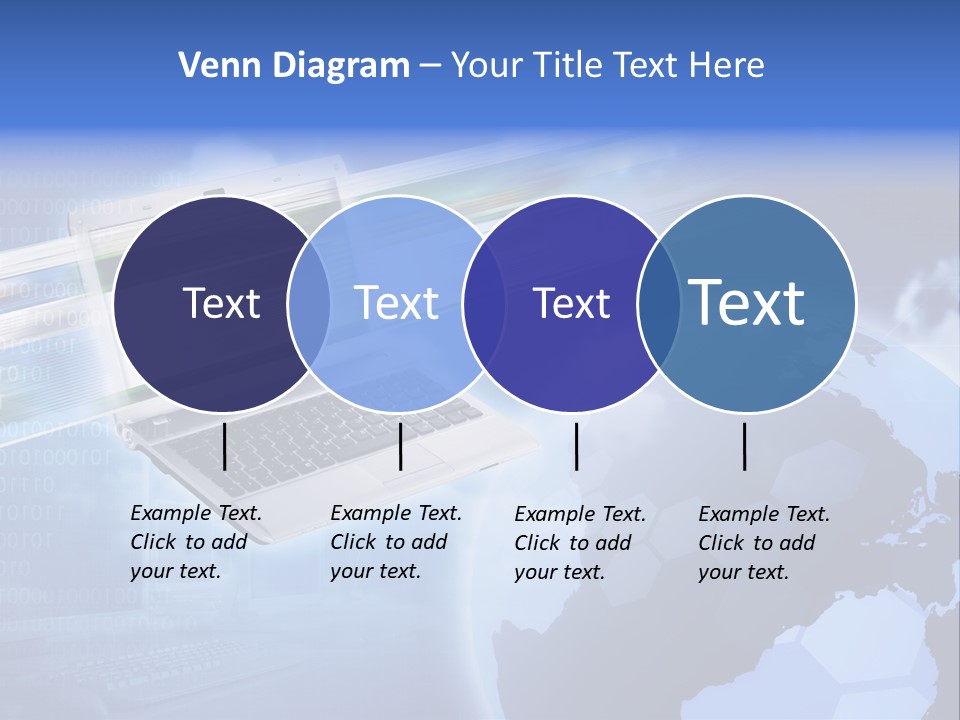 Illustration Business Blue PowerPoint Template