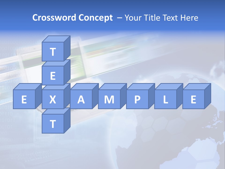 Illustration Business Blue PowerPoint Template