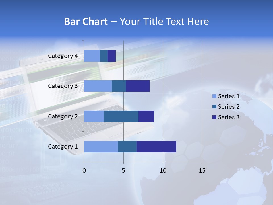 Illustration Business Blue PowerPoint Template