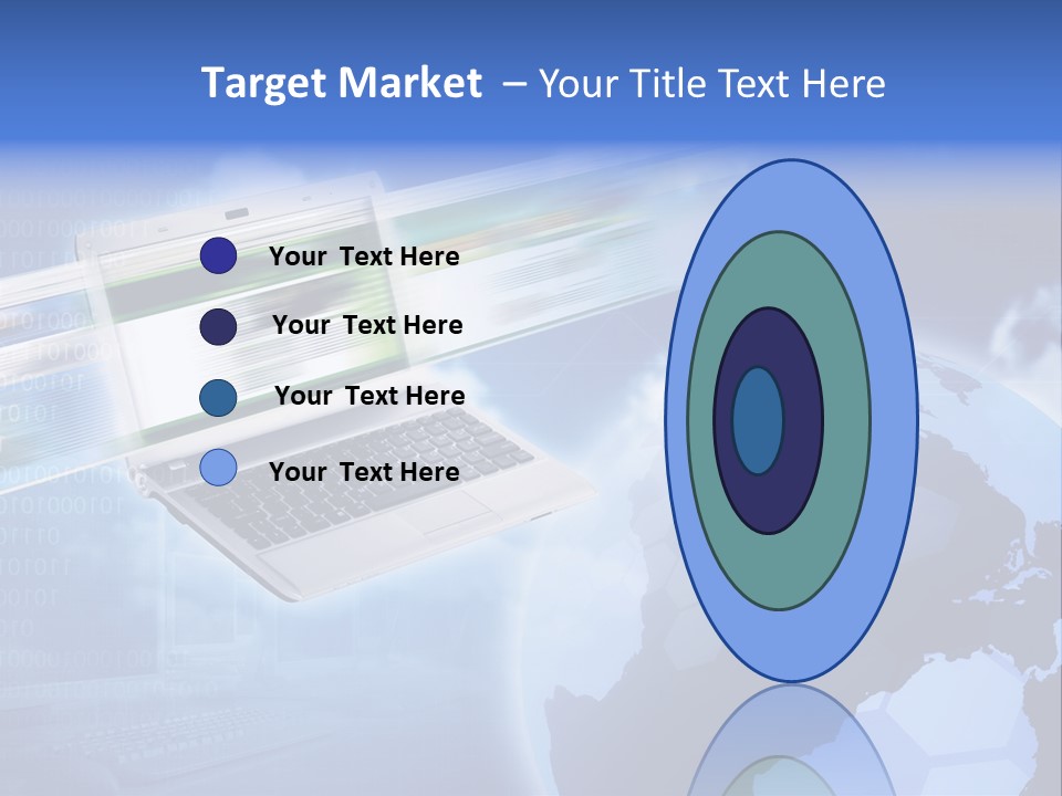 Illustration Business Blue PowerPoint Template