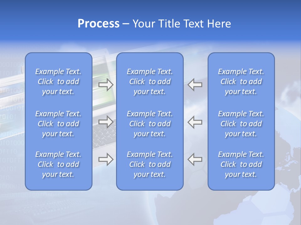 Illustration Business Blue PowerPoint Template