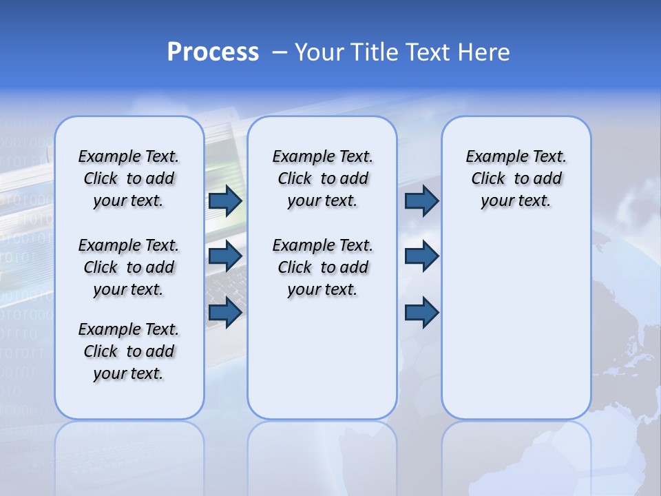 Illustration Business Blue PowerPoint Template