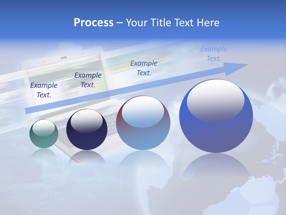 Illustration Business Blue PowerPoint Template