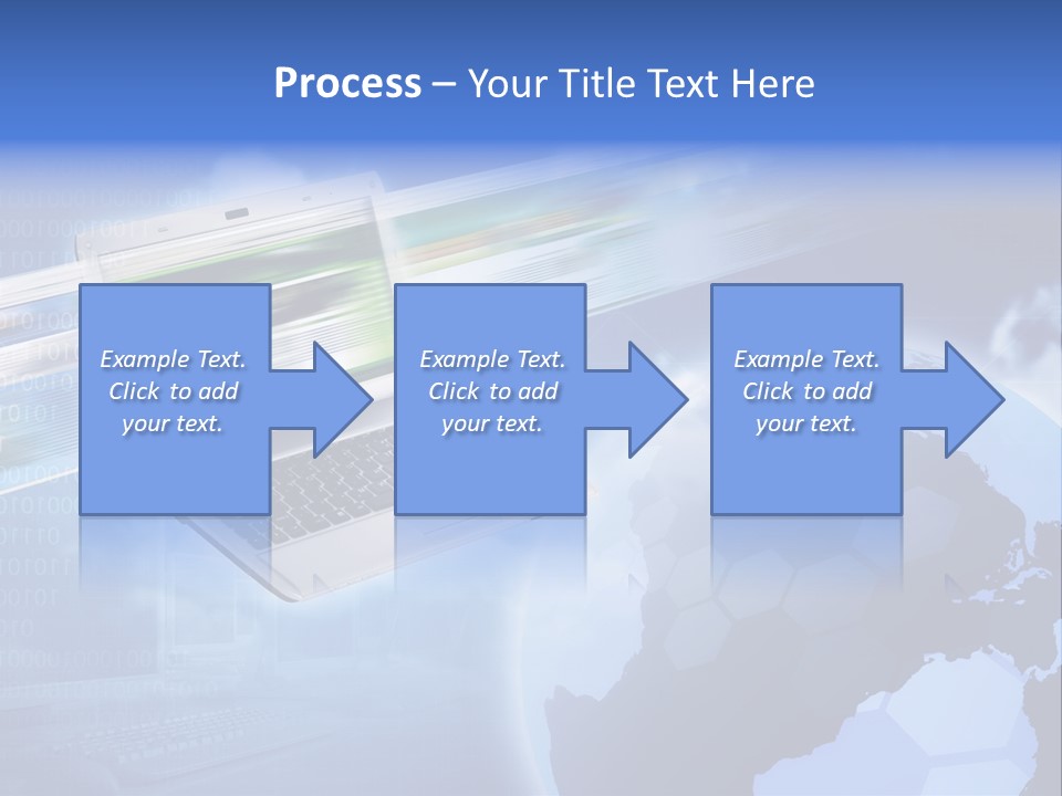 Illustration Business Blue PowerPoint Template