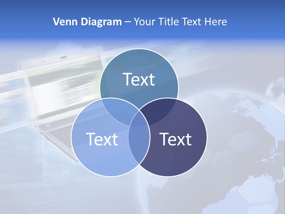 Illustration Business Blue PowerPoint Template
