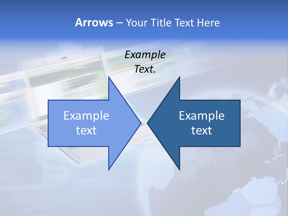 Illustration Business Blue PowerPoint Template