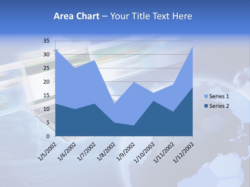 Illustration Business Blue PowerPoint Template