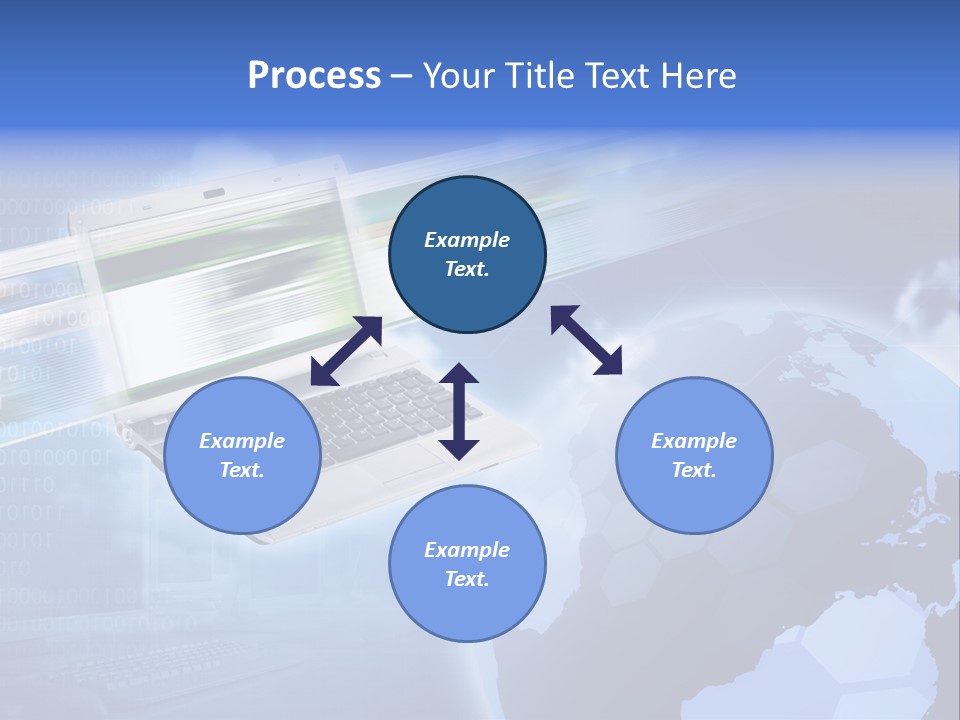 Illustration Business Blue PowerPoint Template