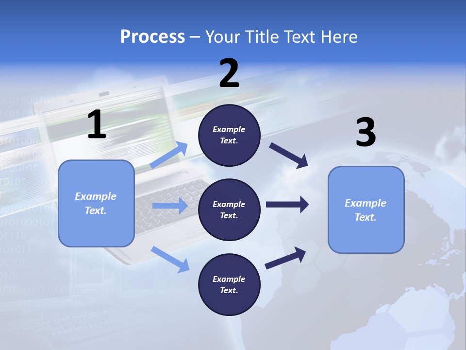 Illustration Business Blue PowerPoint Template