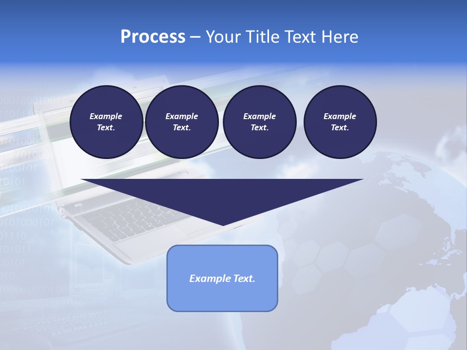 Illustration Business Blue PowerPoint Template