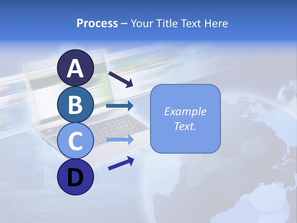 Illustration Business Blue PowerPoint Template