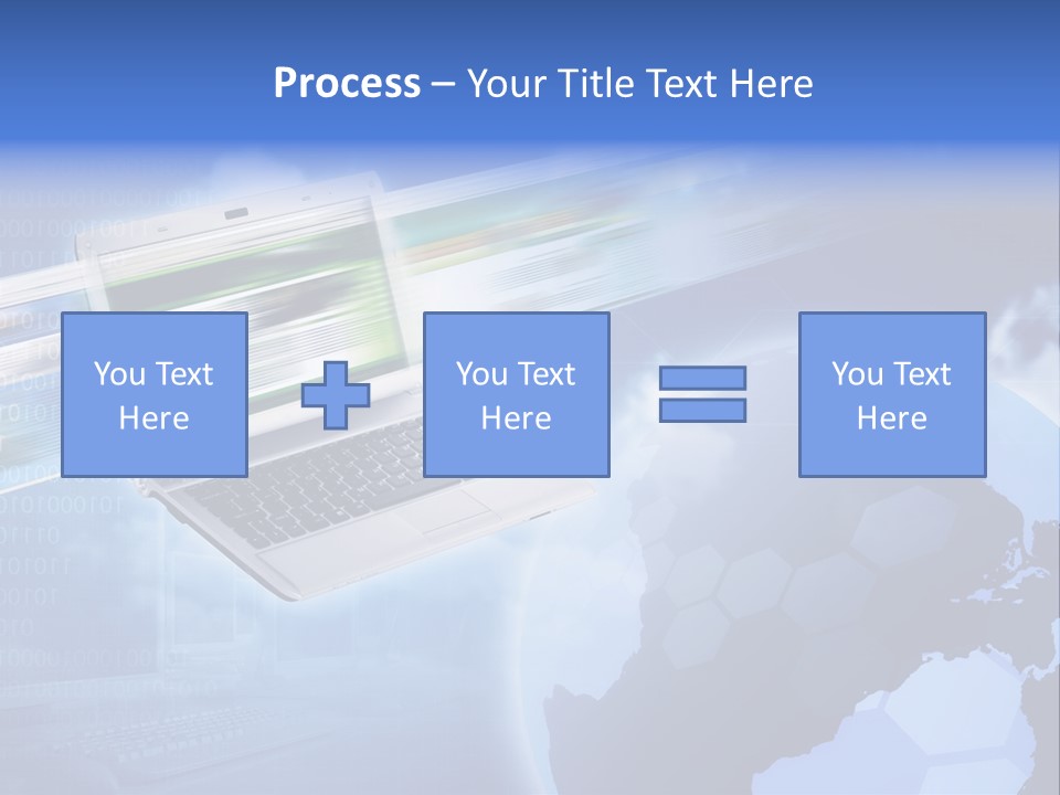 Illustration Business Blue PowerPoint Template