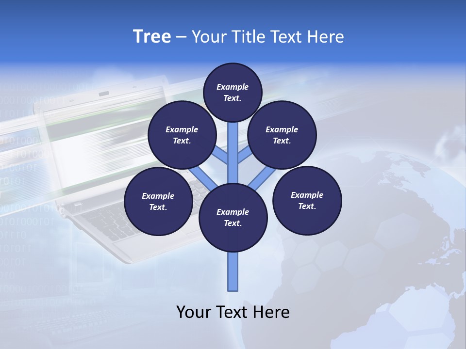 Illustration Business Blue PowerPoint Template