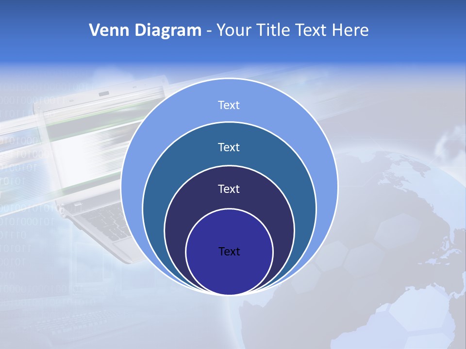 Illustration Business Blue PowerPoint Template