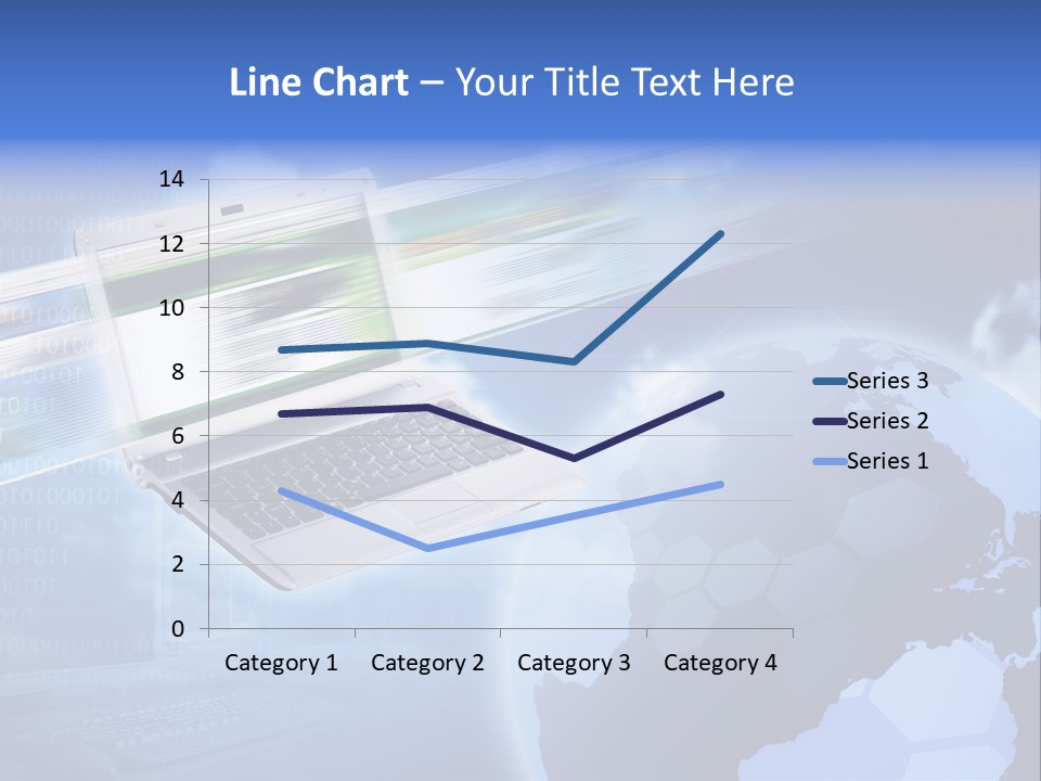 Illustration Business Blue PowerPoint Template