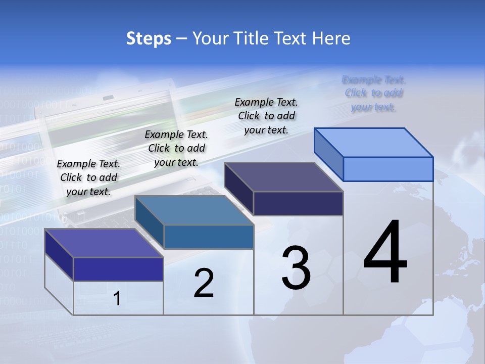 Illustration Business Blue PowerPoint Template