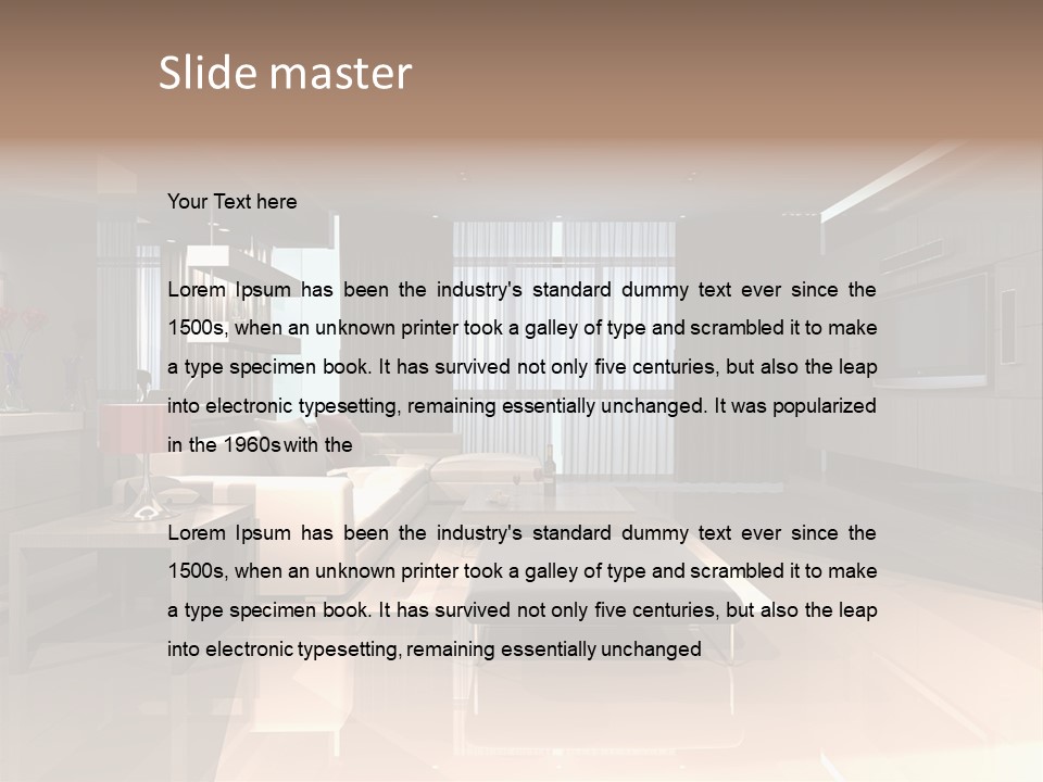 Villa Futuristic Pillar PowerPoint Template