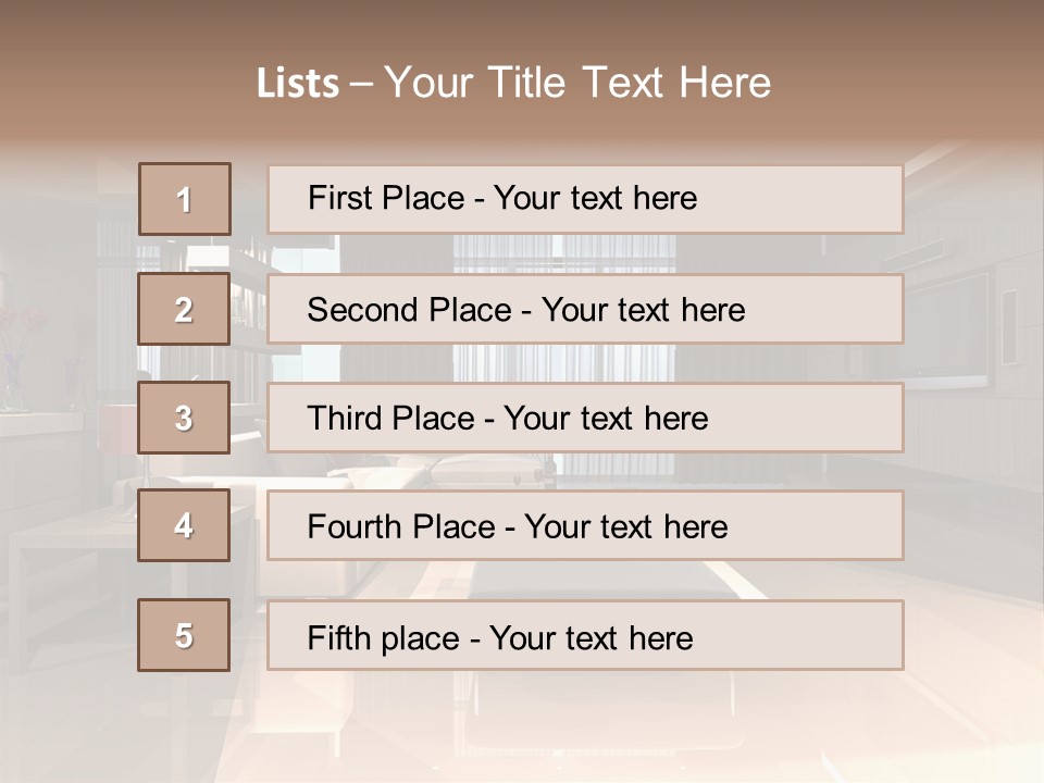 Villa Futuristic Pillar PowerPoint Template