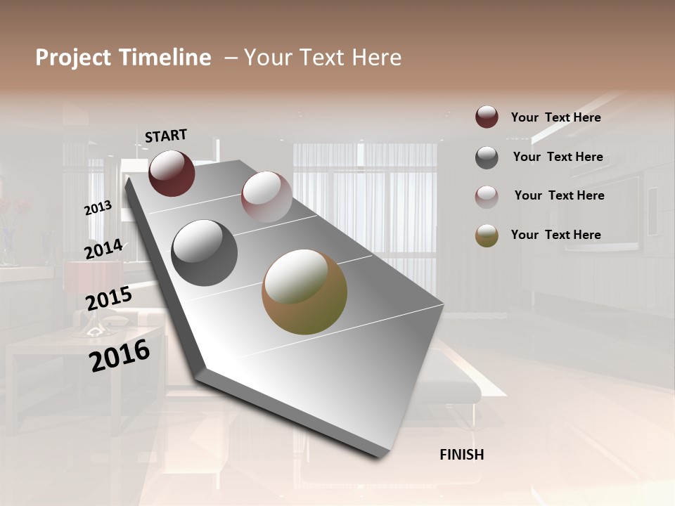 Villa Futuristic Pillar PowerPoint Template