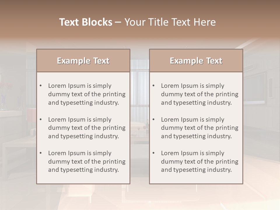 Villa Futuristic Pillar PowerPoint Template