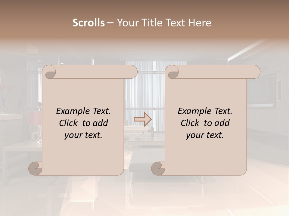 Villa Futuristic Pillar PowerPoint Template