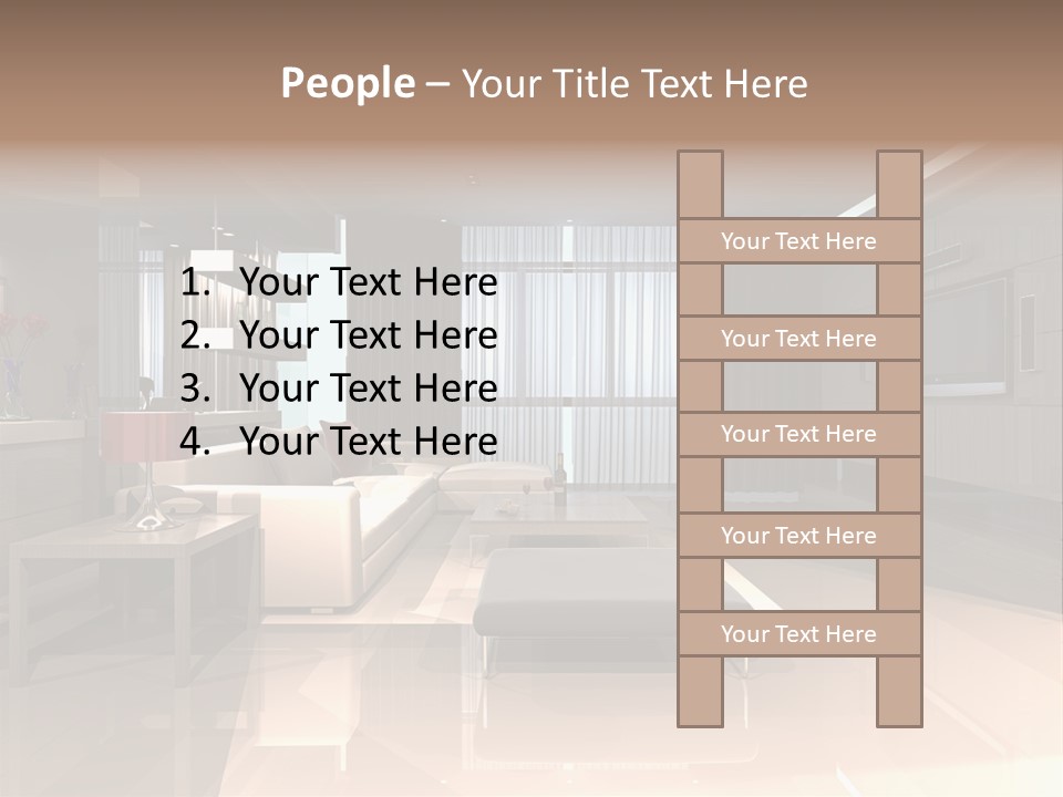 Villa Futuristic Pillar PowerPoint Template