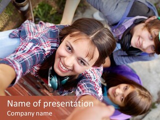 Casual Teen Happy PowerPoint Template