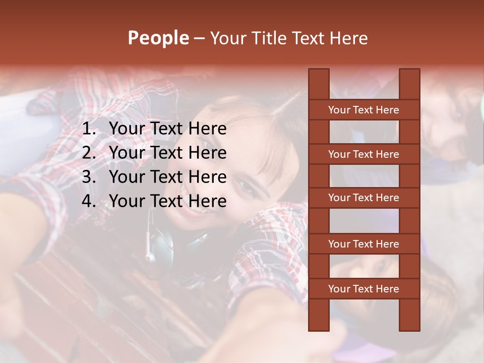 Casual Teen Happy PowerPoint Template