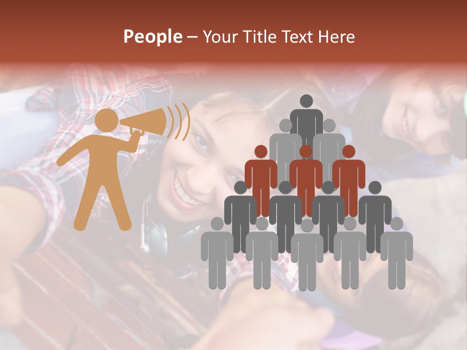 Casual Teen Happy PowerPoint Template