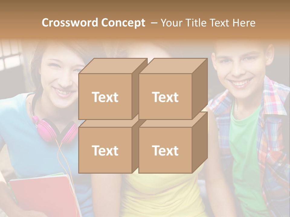 Boy Students Cute PowerPoint Template