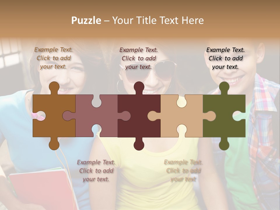 Boy Students Cute PowerPoint Template