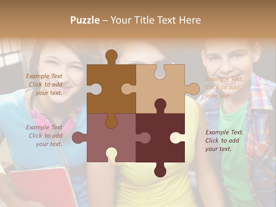 Boy Students Cute PowerPoint Template