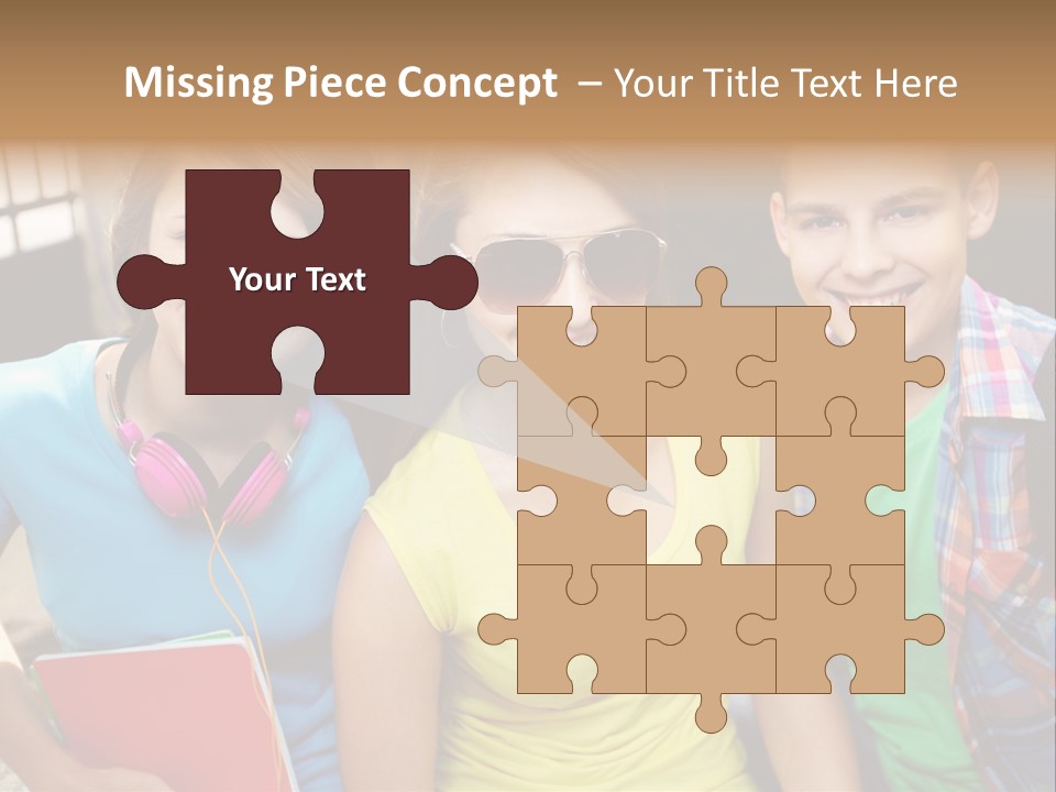 Boy Students Cute PowerPoint Template