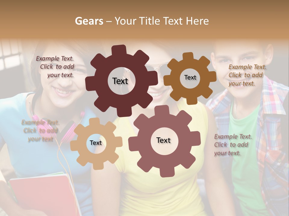 Boy Students Cute PowerPoint Template