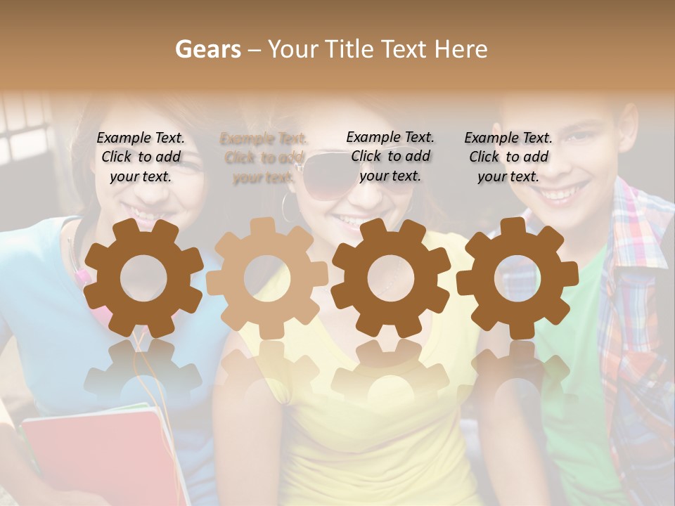 Boy Students Cute PowerPoint Template