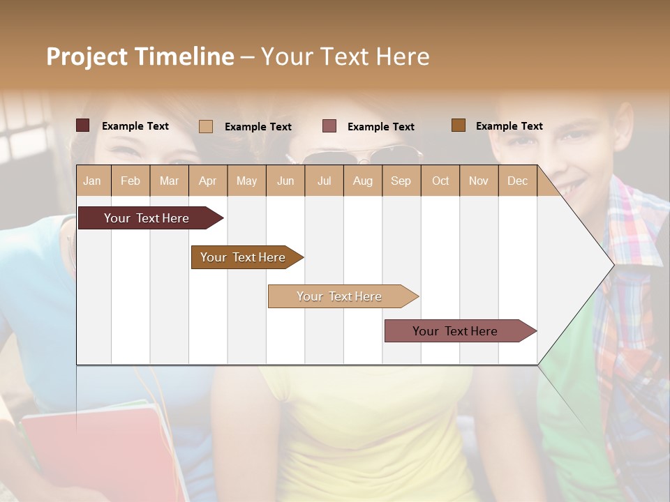 Boy Students Cute PowerPoint Template