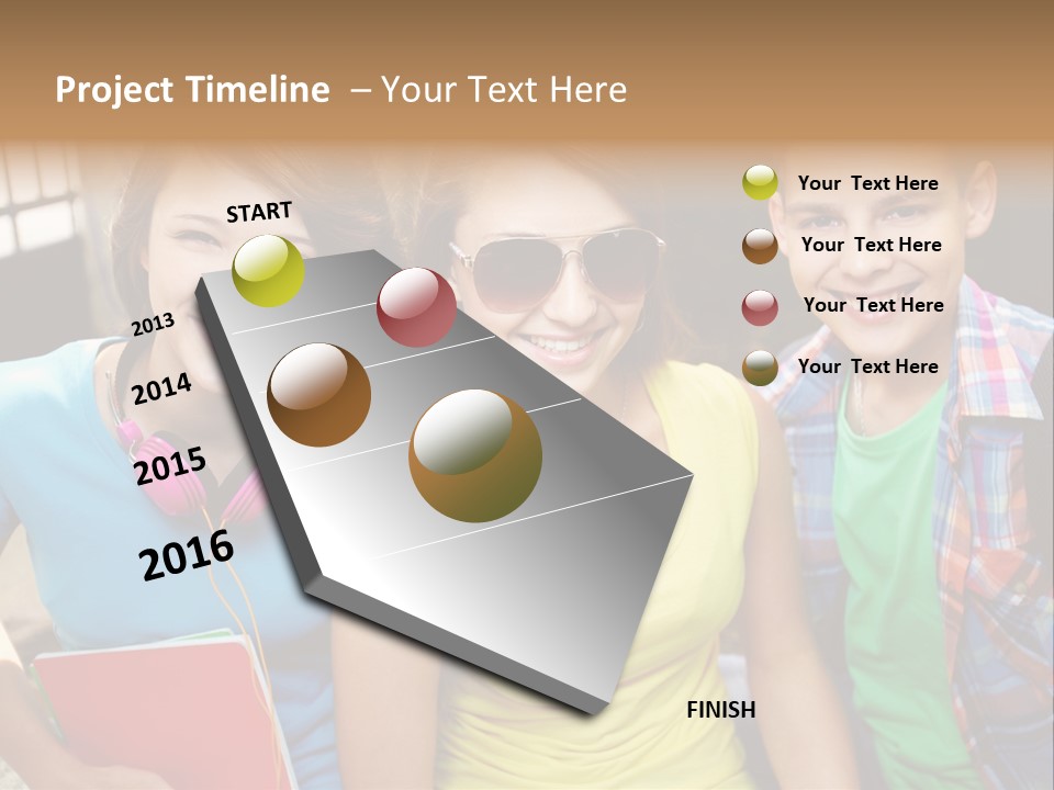Boy Students Cute PowerPoint Template