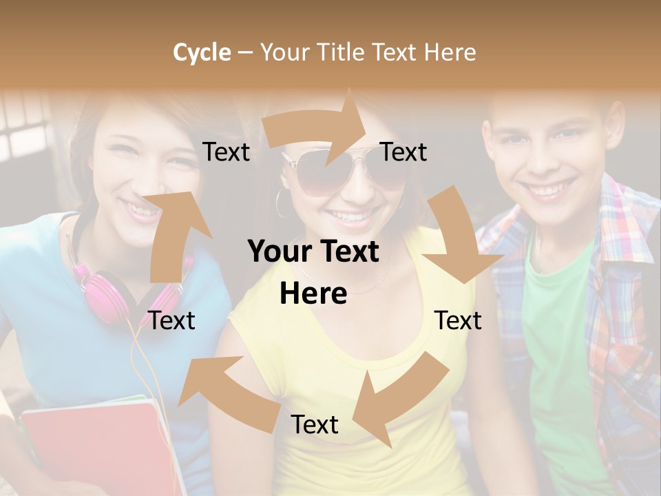 Boy Students Cute PowerPoint Template