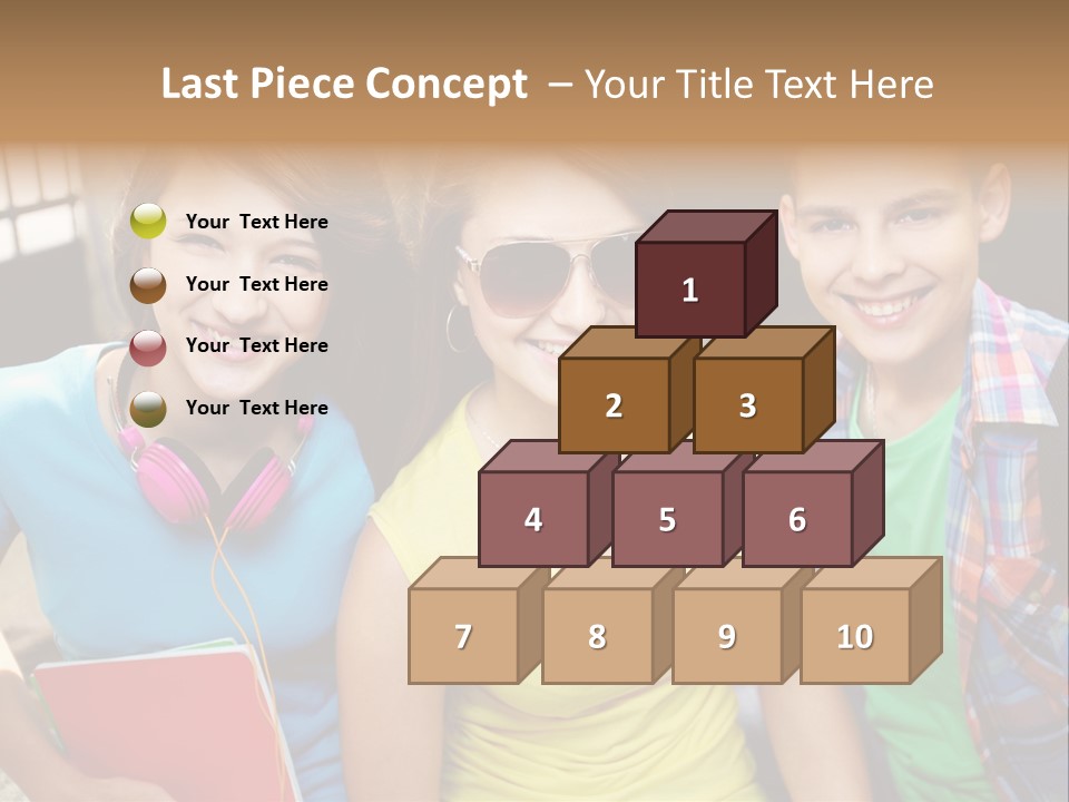 Boy Students Cute PowerPoint Template