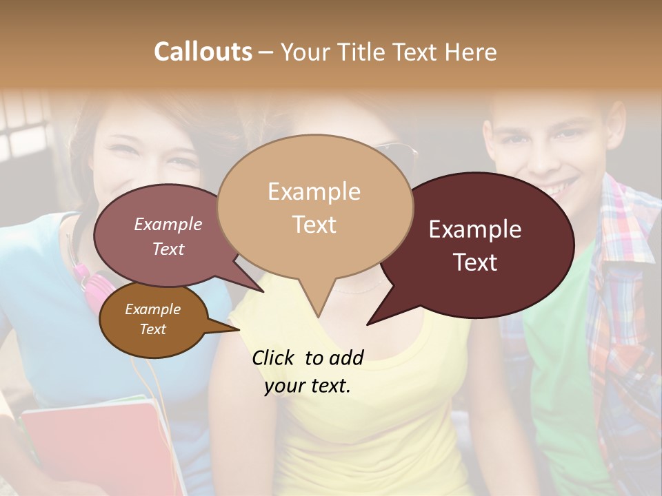 Boy Students Cute PowerPoint Template