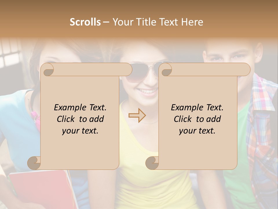 Boy Students Cute PowerPoint Template